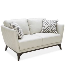 Kourtney Quilted Side Leather Loveseat   Furniture