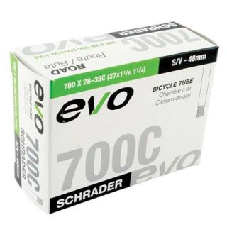 EVO Schrader Valve 700c .85mm Wall Bicycle Tube (700x28 35C(27x1 1/8,1 1/4)AV48)