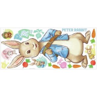 RoomMates 5 in. W x 19 in. H Peter Rabbit 17 Piece Peel and Stick Giant Wall Decal RMK2634TB