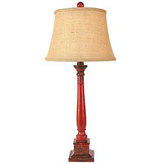 Coast Lamp Mfg. Casual Living Square Candlestick Pot 33.5 H Table Lamp with Bell Shade