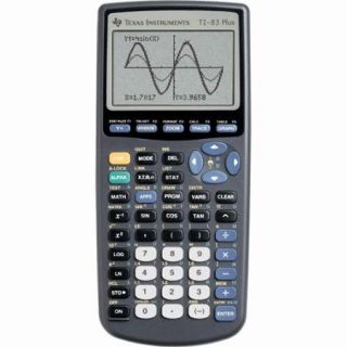 Texas Instruments 83 Plus Graphics Calculator   8 Line(s)   16 Character(s)   LCD