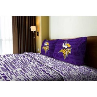 NFL Anthem Bedding Sheet Set, Vikings