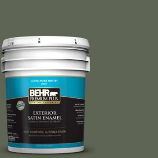 BEHR Premium Plus 5 gal. #N390 7 Cypress Vine Satin Enamel Exterior Paint 934005