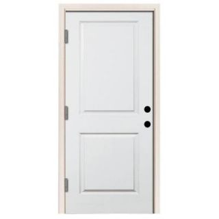 Steves & Sons 32 in. x 80 in. Premium White Right Hand Outswing 2 Panel Square Primed Steel Prehung Front Door with 4 in. Wall ST20 PR 28 4ORH