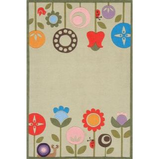Momeni Caprice Collection Green 5 ft. x 7 ft. Indoor Area Rug 17252