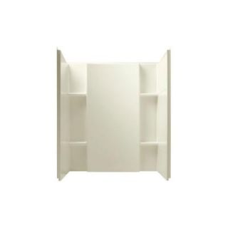 STERLING Accord 36 in. x 48 in. 55 1/8 in. 3 piece Direct to Stud Shower Wall with Backers in Biscuit 72284106 96