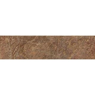 ELIANE Mt. Everest Rosso 3 in. x 12 in. Glazed Porcelain Bullnose Floor and Wall Tile 8009761