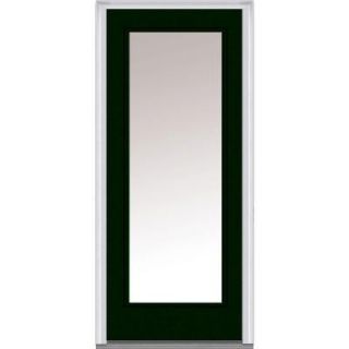 Milliken Millwork 32 in. x 80 in. Classic Clear Glass Full Lite Painted Majestic Steel Prehung Front Door Z004807R