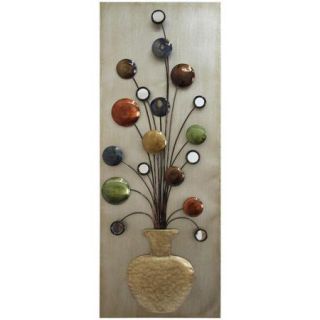 Hazelwood Home Faux Vase and Flower Wall Decor