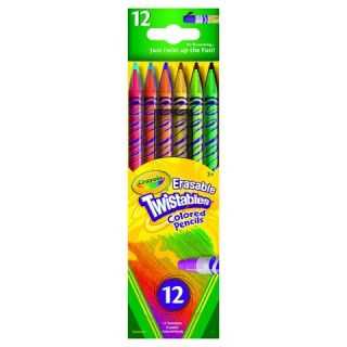 12ct Eraseable Twistable Colored Pencils