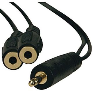 Tripp Lite P313 1 Mini Stereo Dubbing Cord Y Adapter, Black