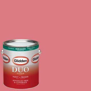 Glidden DUO 1 gal. #HDGR46 Cheery Cherry Semi Gloss Latex Interior Paint with Primer HDGR46 01S