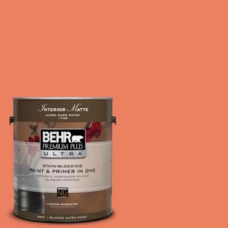 BEHR Premium Plus Ultra 1 gal. #200B 6 Mesa Sunrise Flat/Matte Interior Paint 175301