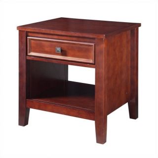 Linon Wander End Table in Cherry Finish   770000CHY01U