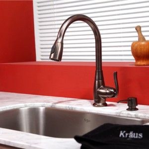 Kraus KBU14 KPF2230 KSD30ORB 31 1/2 inch Undermount Single Bowl Stainless Steel Kitchen Sink with Oil Rubbed Bronze Kitchen Faucet and Soap Dispenser