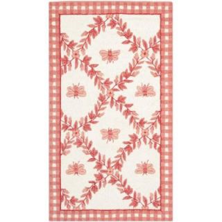 Safavieh Chelsea Ivory/Rose 3 ft. 9 in. x 5 ft. 9 in. Area Rug HK55C 4