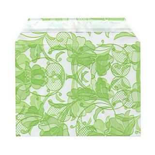 JAM Paper Cello Sleeve Envelopes Green Lace 4.62 x 6.43, 100/Pack