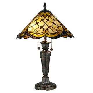 Dale Tiffany Villoria 24.5 H Table Lamp with Cone Shade