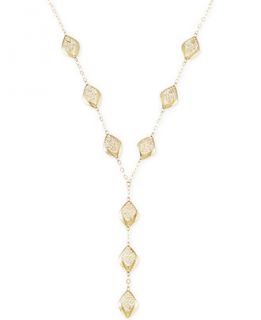 Filigree Marquise Link Y Necklace in 14k Gold   Necklaces   Jewelry