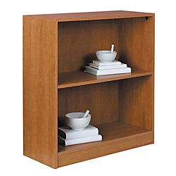 Realspace Basic Bookcase 2 Shelves 30 18 H x 27 34 W x 11 12 D Canyon Maple