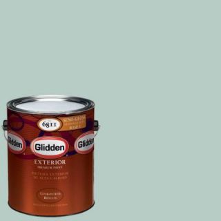 Glidden Premium 1 gal. #HDGB10 Opal Silk Green Semi Gloss Latex Exterior Paint HDGB10PX 01S