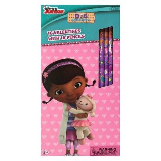 Valentines Day 16ct Doc McStuffins Pencils and Exchange Cards
