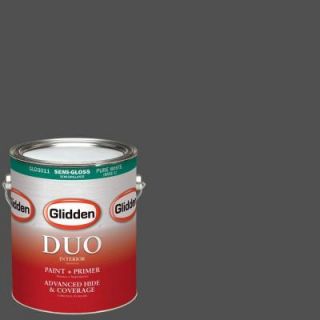 Glidden DUO 1 gal. #HDGCN65U Grey Metal Semi Gloss Latex Interior Paint with Primer HDGCN65U 01S