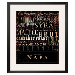 Art   Napa Type by Stephen Fowler   Framed Print