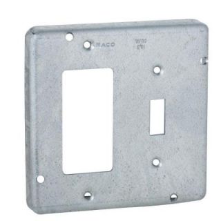 Raco 4 11/16 in. Square Exposed Work Cover for 1 GFCI and 1 Toggle Switch (10 Pack) 858   Mobile