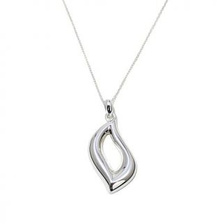 Sevilla Silver™ Curved Drop Pendant with 18" Chain Necklace   7731645