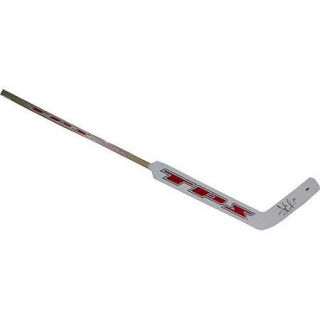 Henrik Lundqvist Red and White Game Model Stick (Signed in Blue)