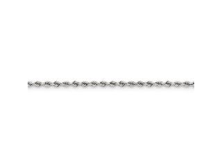 14k White Gold 16 inch 2.75 mm Handmade Regular Rope Choker Necklace