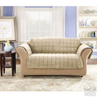 Deluxe Pet Loveseat Throw   52 Width, Ivory   Sure Fit 047293394546   Furnishing Accessories