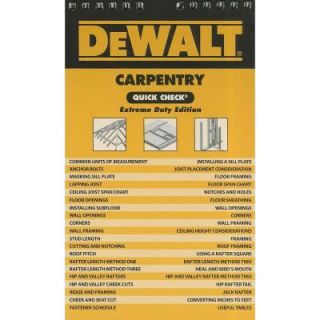 DEWALT Carpentry Quick Check 9781111135874