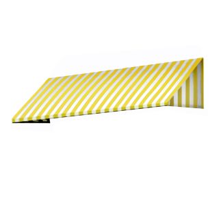 Awntech 304.5 in Wide x 42 in Projection Yellow/White Stripe Slope Window/Door Awning