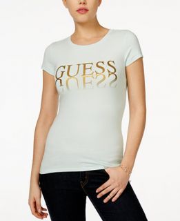 GUESS Mirrored Logo T Shirt   Tops   Women