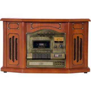 Victoria GDI TW3USB 7 in One Stereo Entertainment Center, Paprika