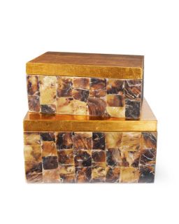 St. Armands Penshell Boxes, 2 Piece Set
