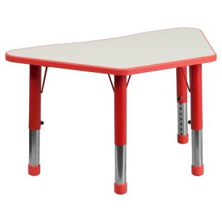 Flash Furniture Trapezoid Activity Table   Red