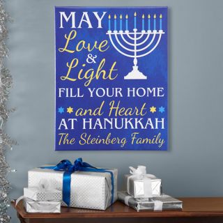 Personalized Love & Light at Hanukkah Canvas