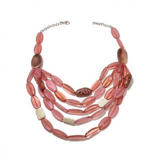 Rara Avis by Iris Apfel Pink Bead 25" Drape Necklace   8005300