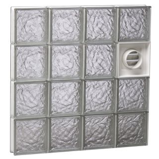 REDI2SET Ice Glass Pattern Frameless Replacement Glass Block Window (Rough Opening: 32 in x 26 in; Actual: 31 in x 25 in)