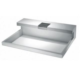 LaToscana Hybrid Semi Recessed Above Counter Composite Bathroom Sink with Integrated Chrome Faucet in White ICB0T01CREX