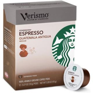 Starbucks Verismo Espresso Guatemala Antigua Coffee Pods, 12 count