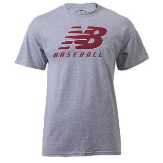 New Balance Baseball Logo T Shirt   Mens   Baseball   Clothing   Athletic Grey