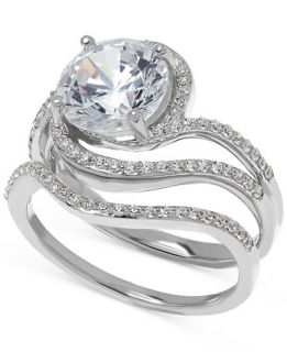 Arabella Swarovski Zirconia Bridal Set ring in Sterling Silver   Rings