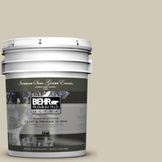 BEHR Premium Plus Ultra 5 gal. #N330 3 Unmarked Trail Semi Gloss Enamel Interior Paint 375005