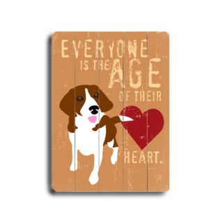 Everyone Is The Age Planked Textual Art Plaque