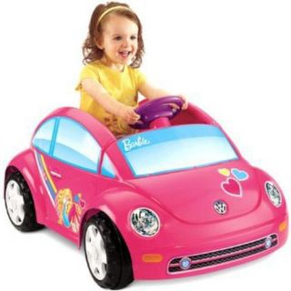 Fisher Price Power Wheels Barbie Volkswagen New Beetle 6 Volt Battery Powered Ride On