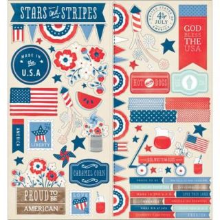 Americana Cardstock Stickers 6"X12" 2/Sheets Phrase & Accent